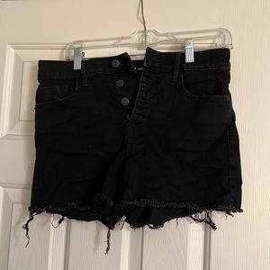 Old Navy black button up jean short